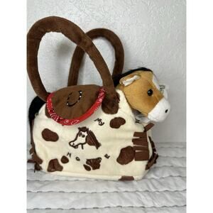 My Cuddly Pony Plush Brown Horse In Purse PMT Playmaker Toys 2014 Western Kids